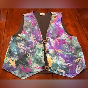 Colorful Women's Vest with Button Closure